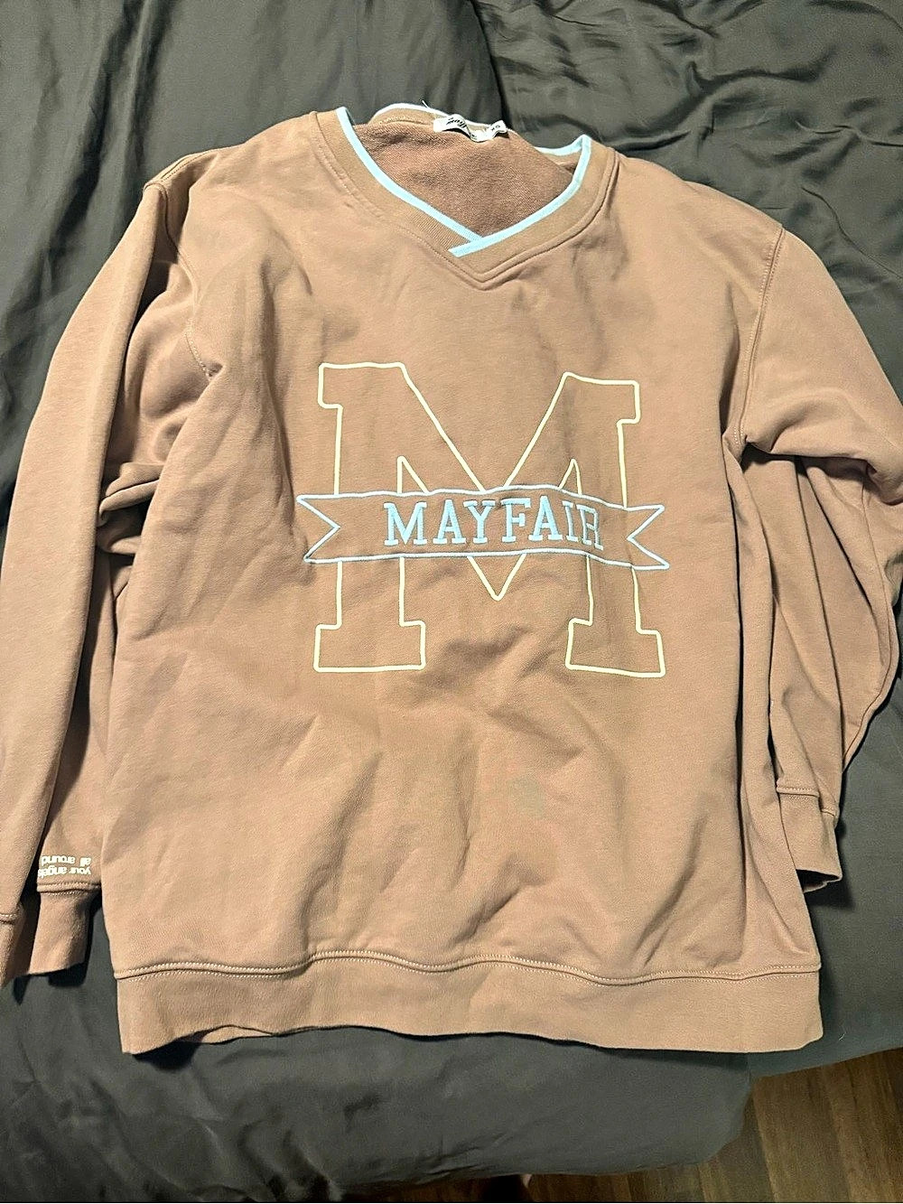 The Mayfair Group Mayfair Angels V-Neck Sweatshirt Brown